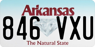 AR license plate 846VXU