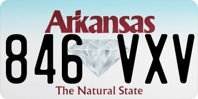 AR license plate 846VXV