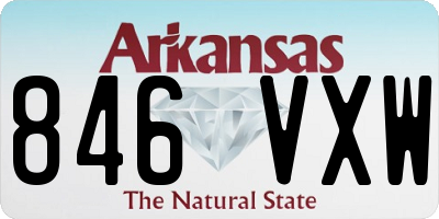 AR license plate 846VXW