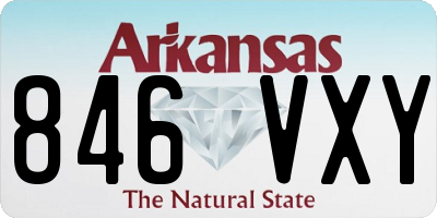 AR license plate 846VXY