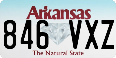 AR license plate 846VXZ
