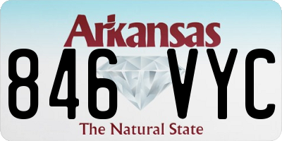 AR license plate 846VYC