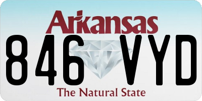 AR license plate 846VYD