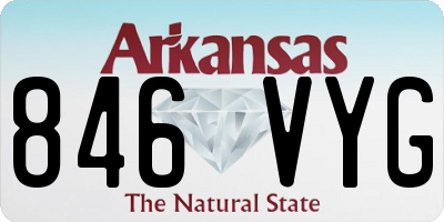 AR license plate 846VYG