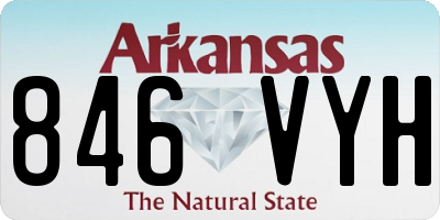 AR license plate 846VYH
