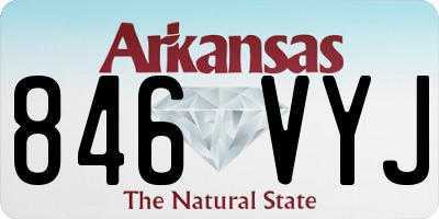 AR license plate 846VYJ