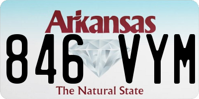 AR license plate 846VYM
