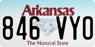 AR license plate 846VYO