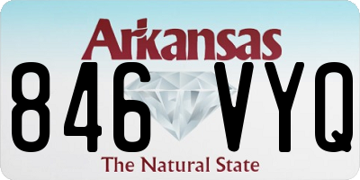 AR license plate 846VYQ