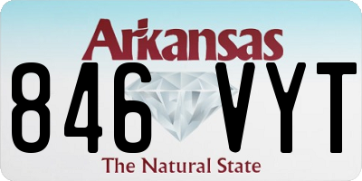 AR license plate 846VYT