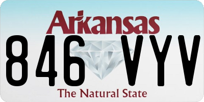 AR license plate 846VYV