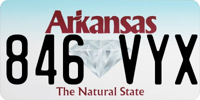 AR license plate 846VYX