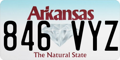 AR license plate 846VYZ