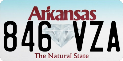 AR license plate 846VZA