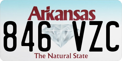 AR license plate 846VZC