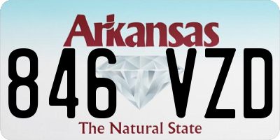 AR license plate 846VZD
