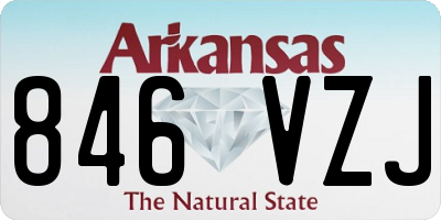 AR license plate 846VZJ