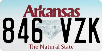 AR license plate 846VZK