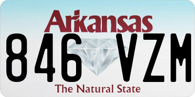 AR license plate 846VZM