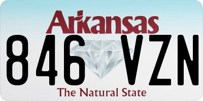 AR license plate 846VZN