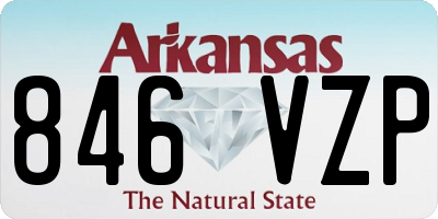 AR license plate 846VZP
