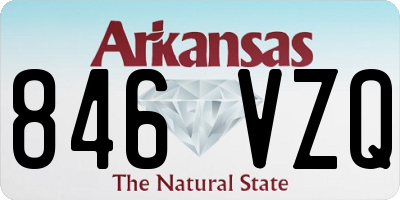 AR license plate 846VZQ