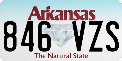 AR license plate 846VZS