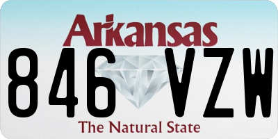 AR license plate 846VZW