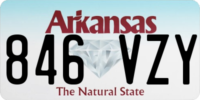 AR license plate 846VZY