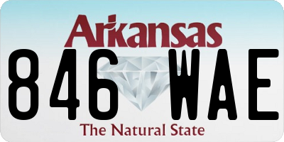 AR license plate 846WAE