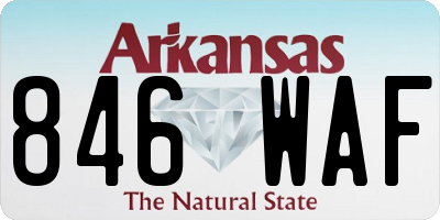 AR license plate 846WAF