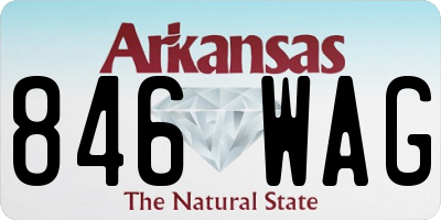 AR license plate 846WAG
