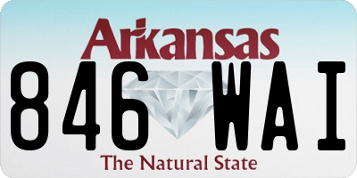 AR license plate 846WAI