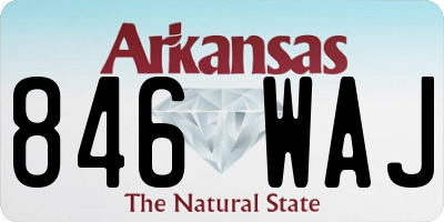 AR license plate 846WAJ