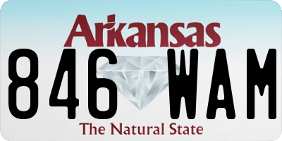 AR license plate 846WAM