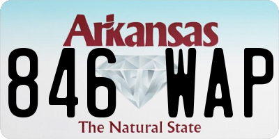 AR license plate 846WAP