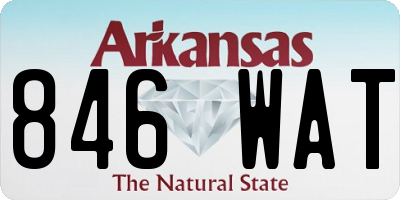 AR license plate 846WAT