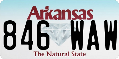 AR license plate 846WAW