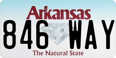 AR license plate 846WAY