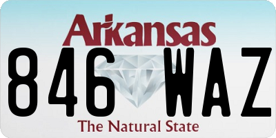 AR license plate 846WAZ