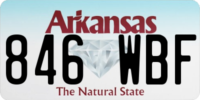 AR license plate 846WBF