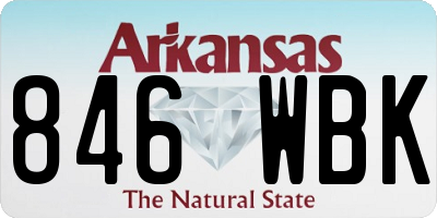 AR license plate 846WBK