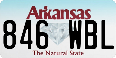 AR license plate 846WBL