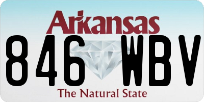 AR license plate 846WBV