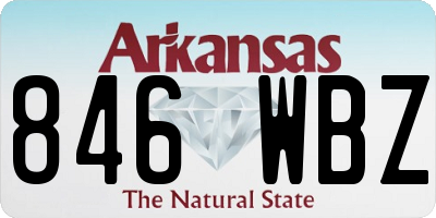 AR license plate 846WBZ
