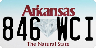 AR license plate 846WCI