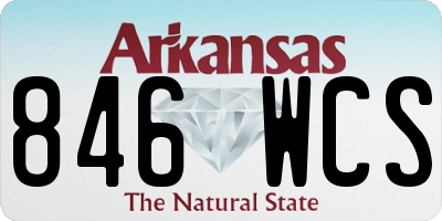 AR license plate 846WCS
