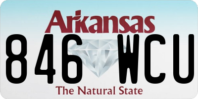 AR license plate 846WCU