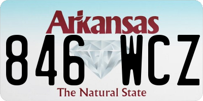AR license plate 846WCZ
