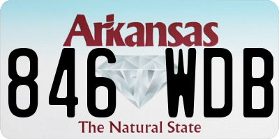 AR license plate 846WDB